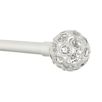Exclusive Home Curtains Rings 1" Window Curtain Rod & Finial Set