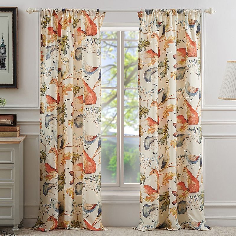 Barefoot Bungalow 2-pack Willow Window Curtains, Multicolor