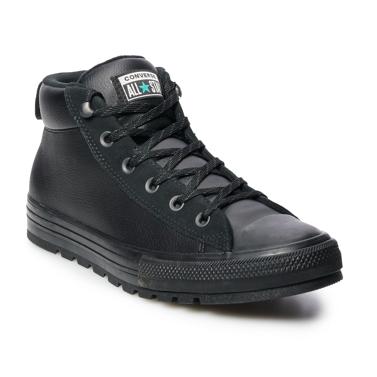 converse chuck taylor all star street leather mid top sneaker
