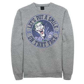 Men's DC Comics The Joker Let's Put A Smile On That Face Sweatshirt