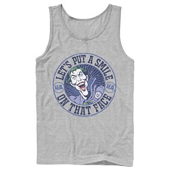 Men's DC Comics The Joker Let's Put A Smile On That Face Tank Top