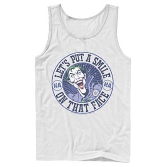 Men's DC Comics The Joker Let's Put A Smile On That Face Tank Top