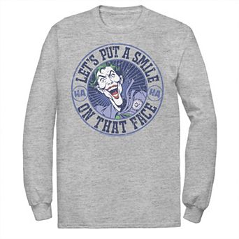Men's DC Comics The Joker Let's Put A Smile On That Face Tee