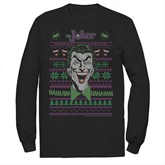 Men's Batman Joker Head Shot Knit Style Tee