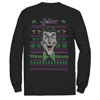 Men's Batman Joker Head Shot Knit Style Tee