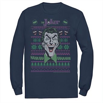 Men's Batman Joker Head Shot Knit Style Tee