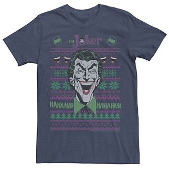 Men's Batman Joker Head Shot Knit Style Tee