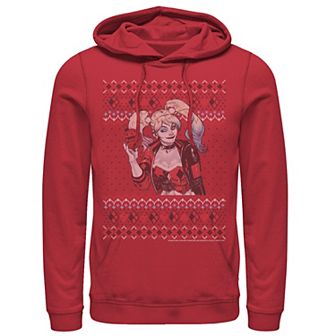 Men's Batman Harley Quinn Ornament Knit Style Hoodie