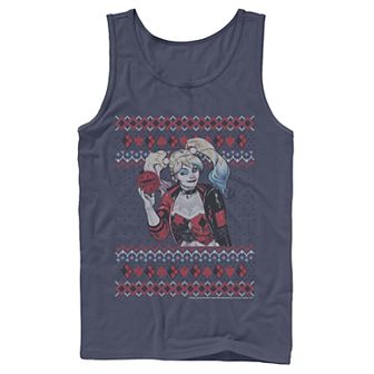 Men's Batman Harley Quinn Ornament Knit Style Tank Top