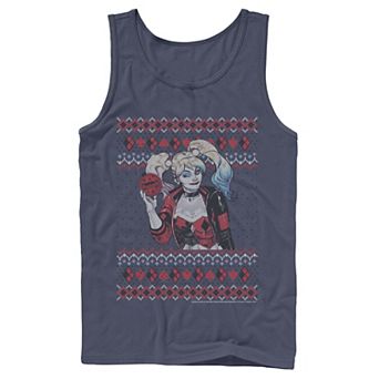 Men's Batman Harley Quinn Ornament Knit Style Tank Top