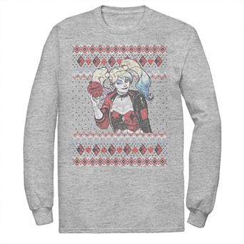 Mens Batman Harley Quinn Ornament Knit Style Tee