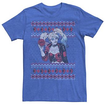 Men's DC Comics Batman Harley Quinn Ornament Knit Style Tee