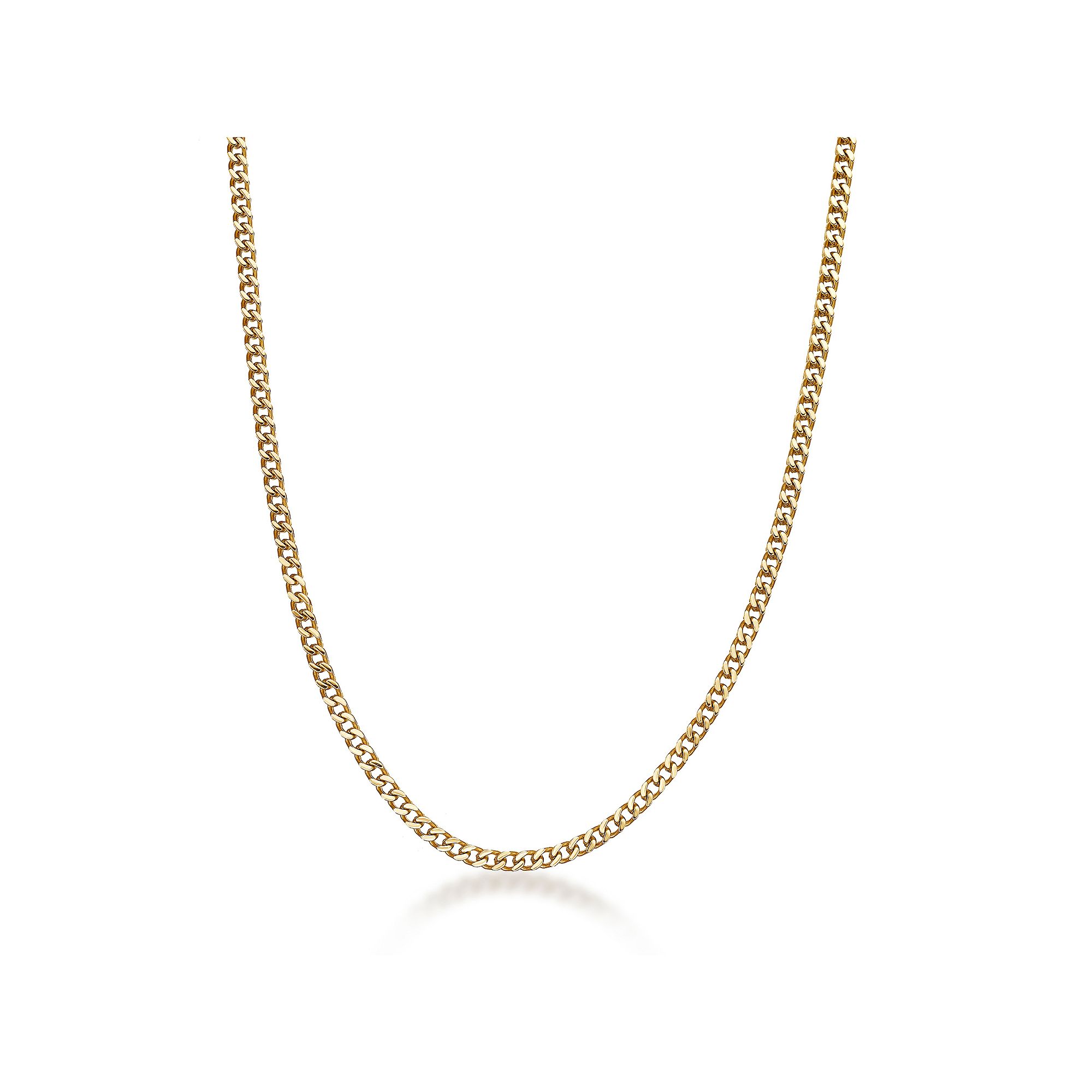 Mens LYNX Stainless Steel 4 mm Foxtail Chain Necklace, Size: 24, Gold T