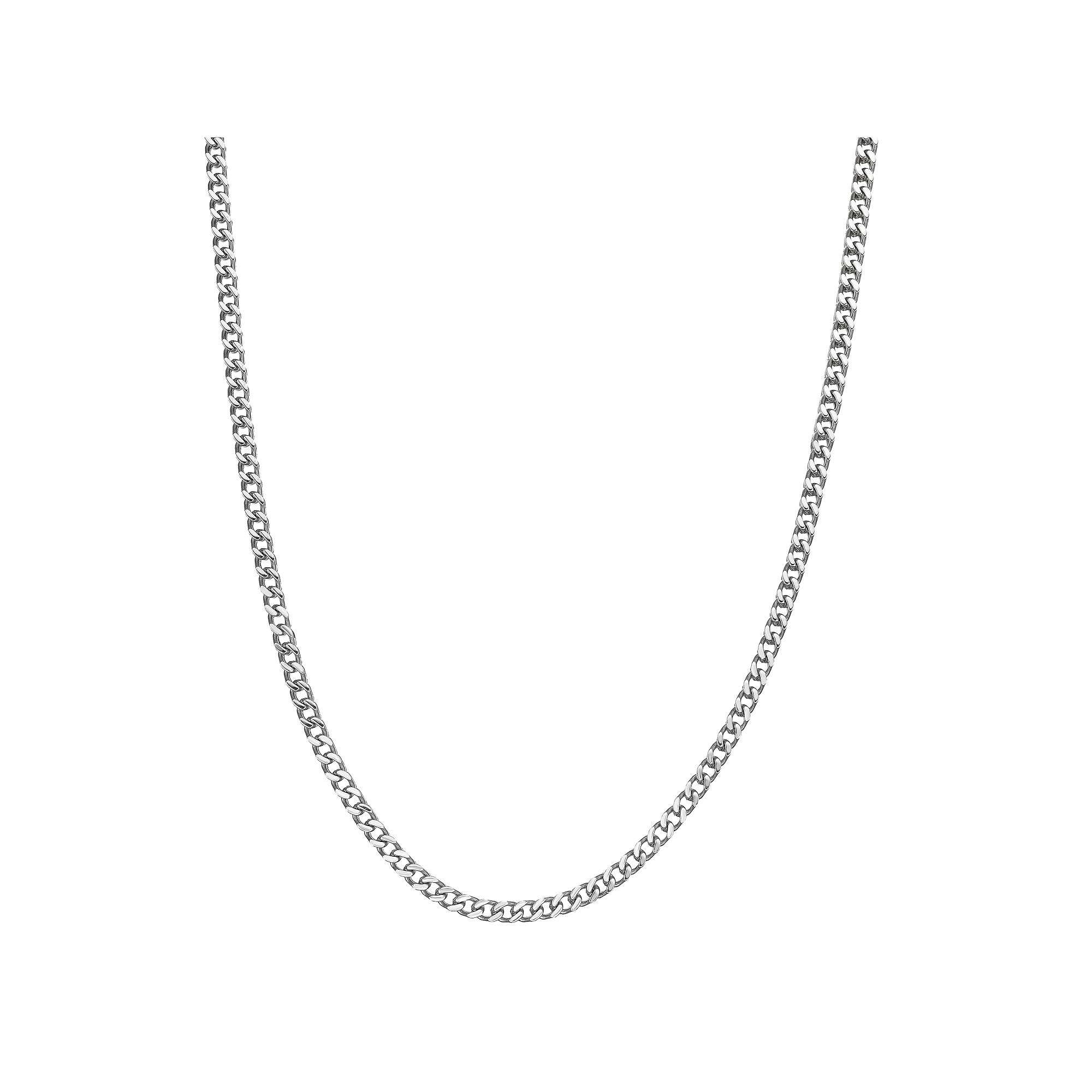 Mens LYNX Stainless Steel 4 mm Foxtail Chain Necklace, Size: 30