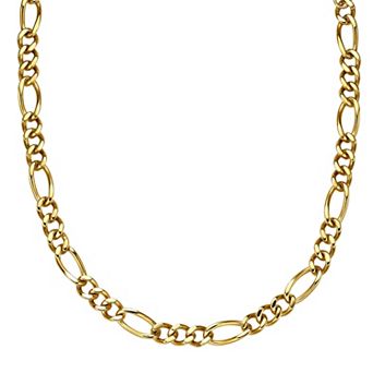 Men's LYNX Stainless Steel Figaro Chain Necklace