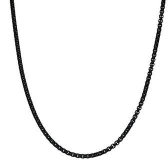 Men's LYNX Stainless Steel 3.5 mm Box Chain Necklace