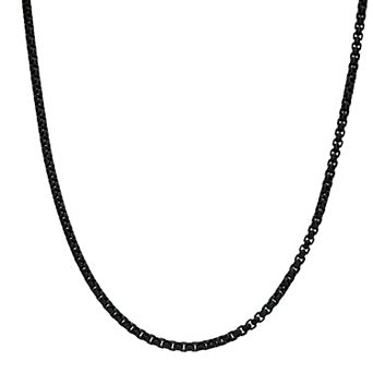 Men's LYNX Stainless Steel 3.5 mm Box Chain Necklace