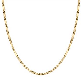 Men's LYNX Stainless Steel 3.5 mm Box Chain Necklace