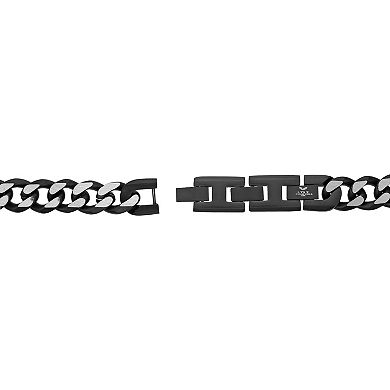 Men's LYNX Two Tone Stainless Steel Curb Chain Necklace