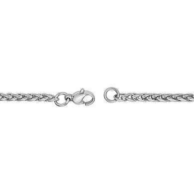 Men's LYNX Stainless Steel Wheat Chain Necklace