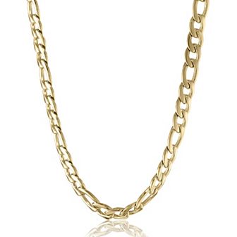 Men's LYNX Stainless Steel Figaro Chain Necklace
