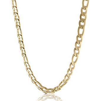Men's LYNX Stainless Steel Figaro Chain Necklace