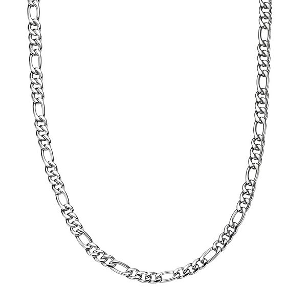 Men's LYNX Stainless Steel Figaro Chain Necklace