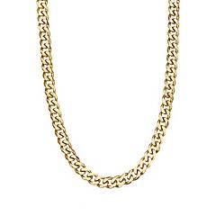 Men's Gold-Tone Stainless Steel Mariner Link Chain Necklace 