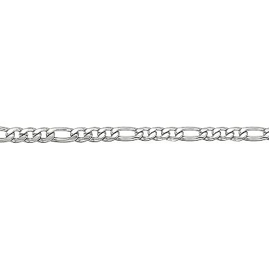 Men's LYNX Stainless Steel 4mm Figaro Chain Necklace