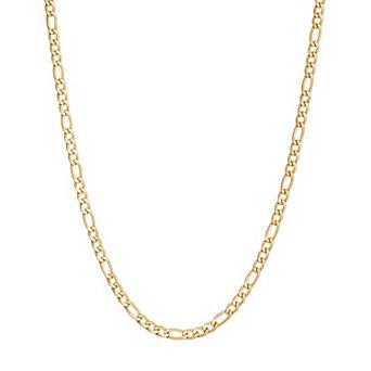 Men's LYNX Stainless Steel 4mm Figaro Chain Necklace