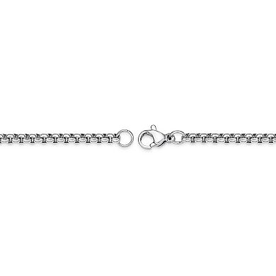 LYNX Stainless Steel Round Box Chain Necklace