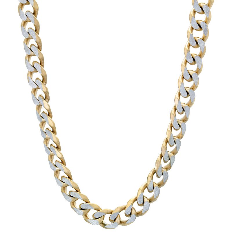 Mens LYNX Stainless Steel Curb Chain Necklace, Size: 22, Multicolor