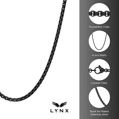 Men's LYNX Stainless Steel Rolo Chain Necklace