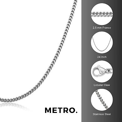 Men's LYNX Stainless Steel Franco Chain Necklace