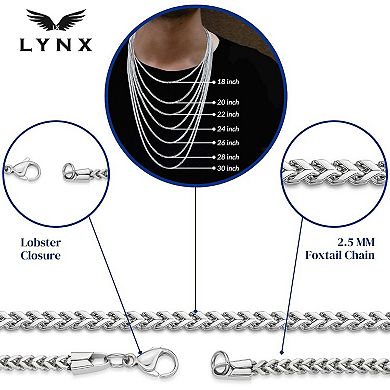 Men's LYNX Stainless Steel Franco Chain Necklace