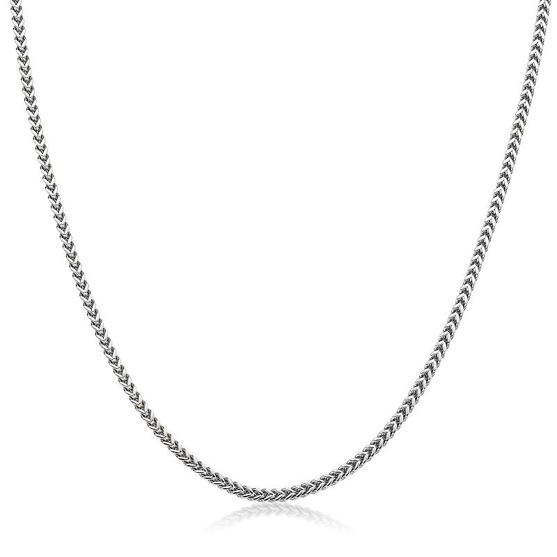 Mens LYNX Stainless Steel Franco Chain Necklace, Size: 20, White