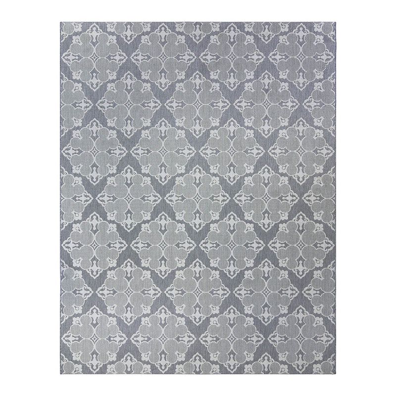 Disney's Mickey Mouse Medallion Indoor Outdoor Rug, Grey, 8X10 Ft