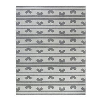 Disney's Mickey Mouse Peek a Boo Stripe Indoor Outdoor Rug