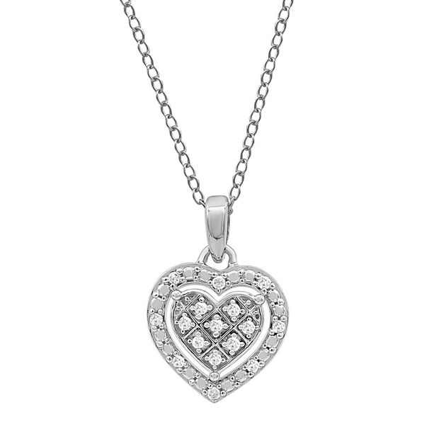 Kohls silver hot sale heart necklace