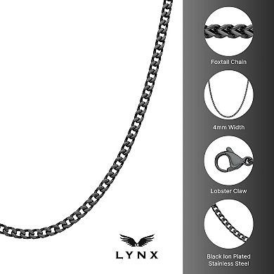 Men's LYNX Stainless Foxtail Chain Necklace