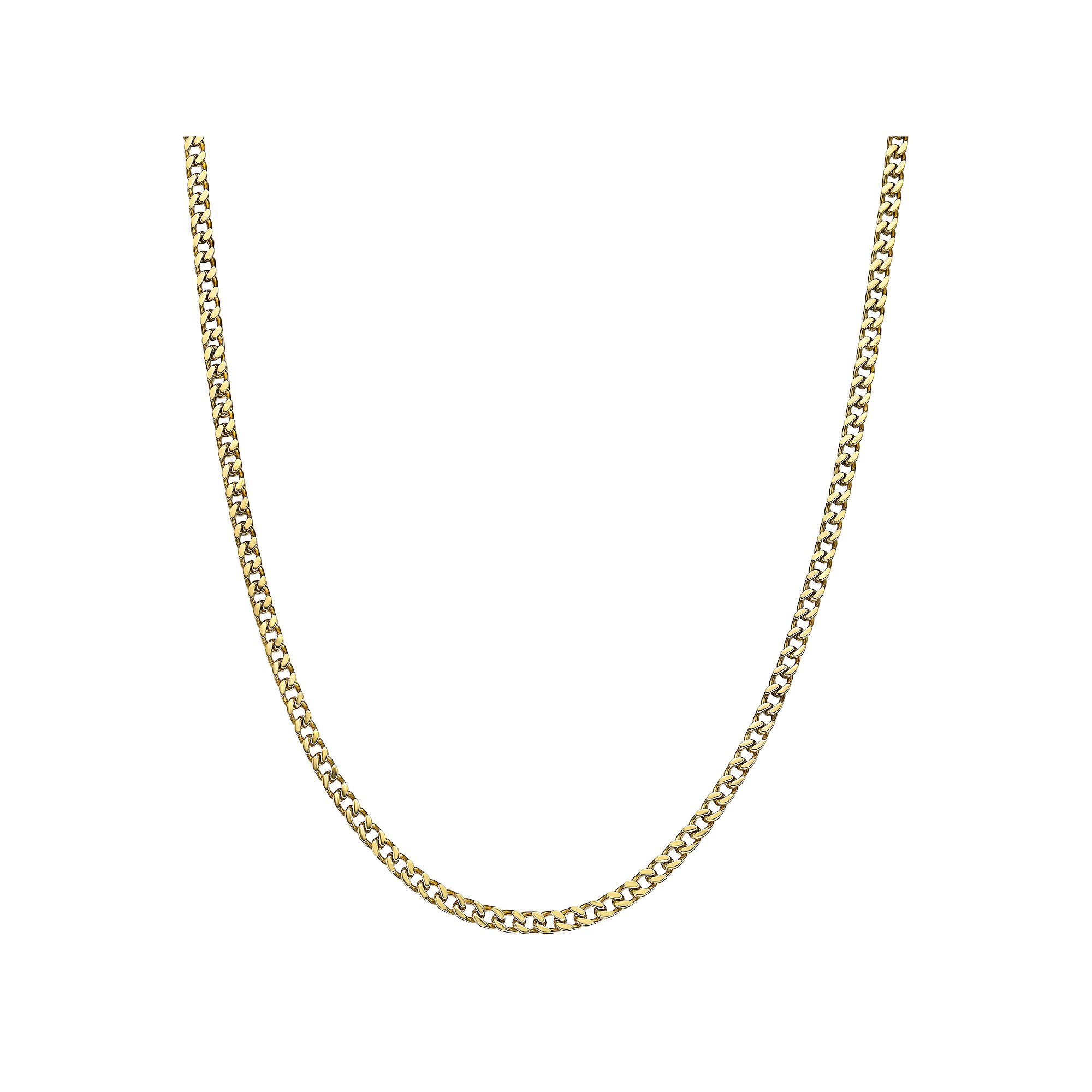 Mens LYNX Stainless Foxtail Chain Necklace, Size: 20, Gold Tone