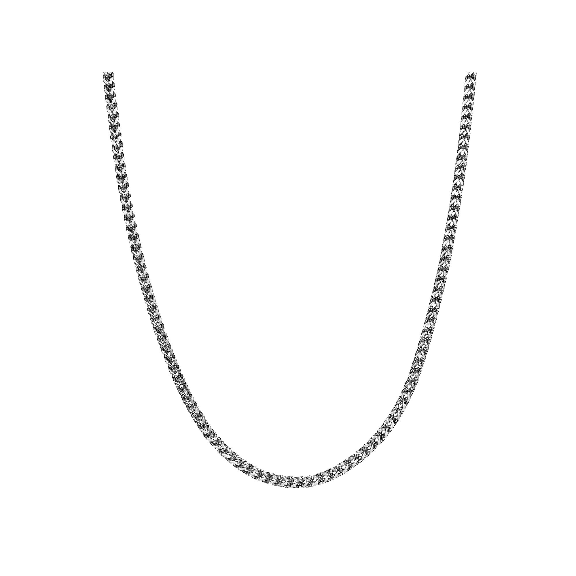 Mens LYNX Stainless Foxtail Chain Necklace, Size: 22