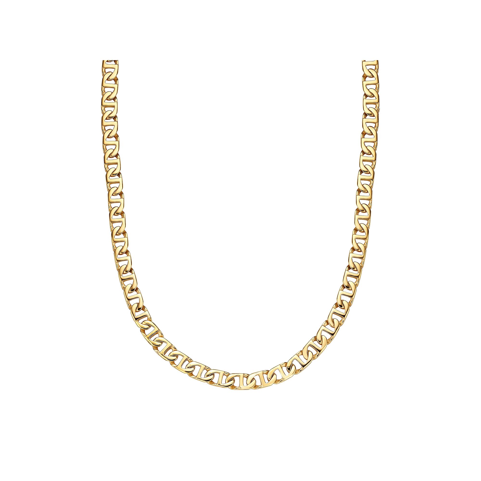 Mens LYNX Mariner Link Chain Necklace, Size: 20, Gold Tone
