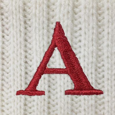 Kurt Adler Monogrammed 'P' Miniature Stocking - 7 Inch Polyester Christmas Stocking With Silver Bells