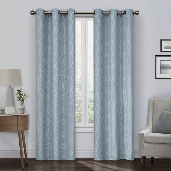 eclipse Hazel Geometric Blackout 1-Panel Window Curtain