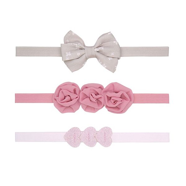 Baby Girl Carter's 3 Pack Bow Heart & Floral Headwraps