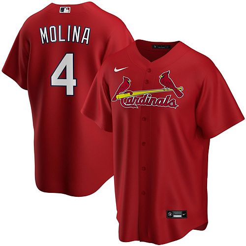 Men's Nike Yadier Molina Red St. Louis Cardinals Alternate 2020 Replica ...