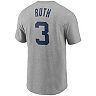 Men's Nike Babe Ruth Gray New York Yankees Cooperstown Collection Name & Number T-Shirt