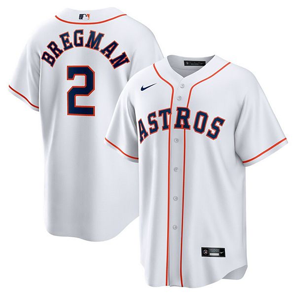 Men's Houston Astros Alex Bregman Majestic White 2019 World Series Bound  Official Cool Base Player Jersey