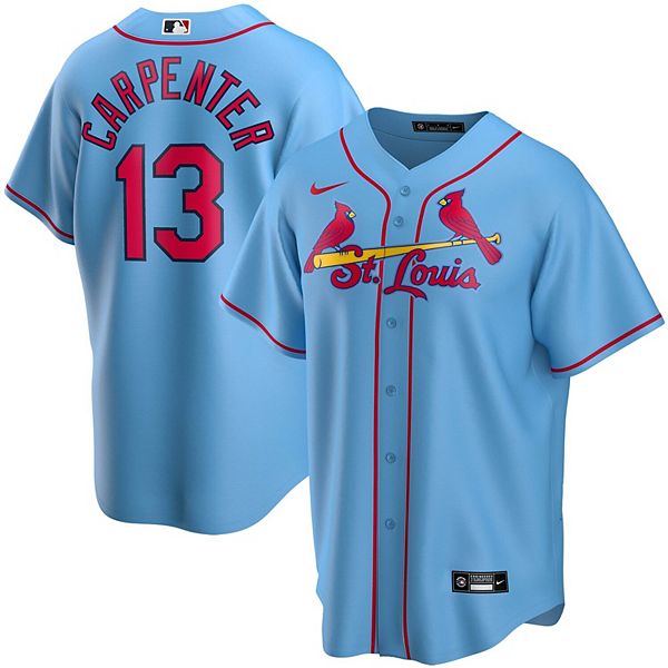 Men's Nike Matt Carpenter Light Blue St. Louis Cardinals Alternate 2020  Replica Player Jersey